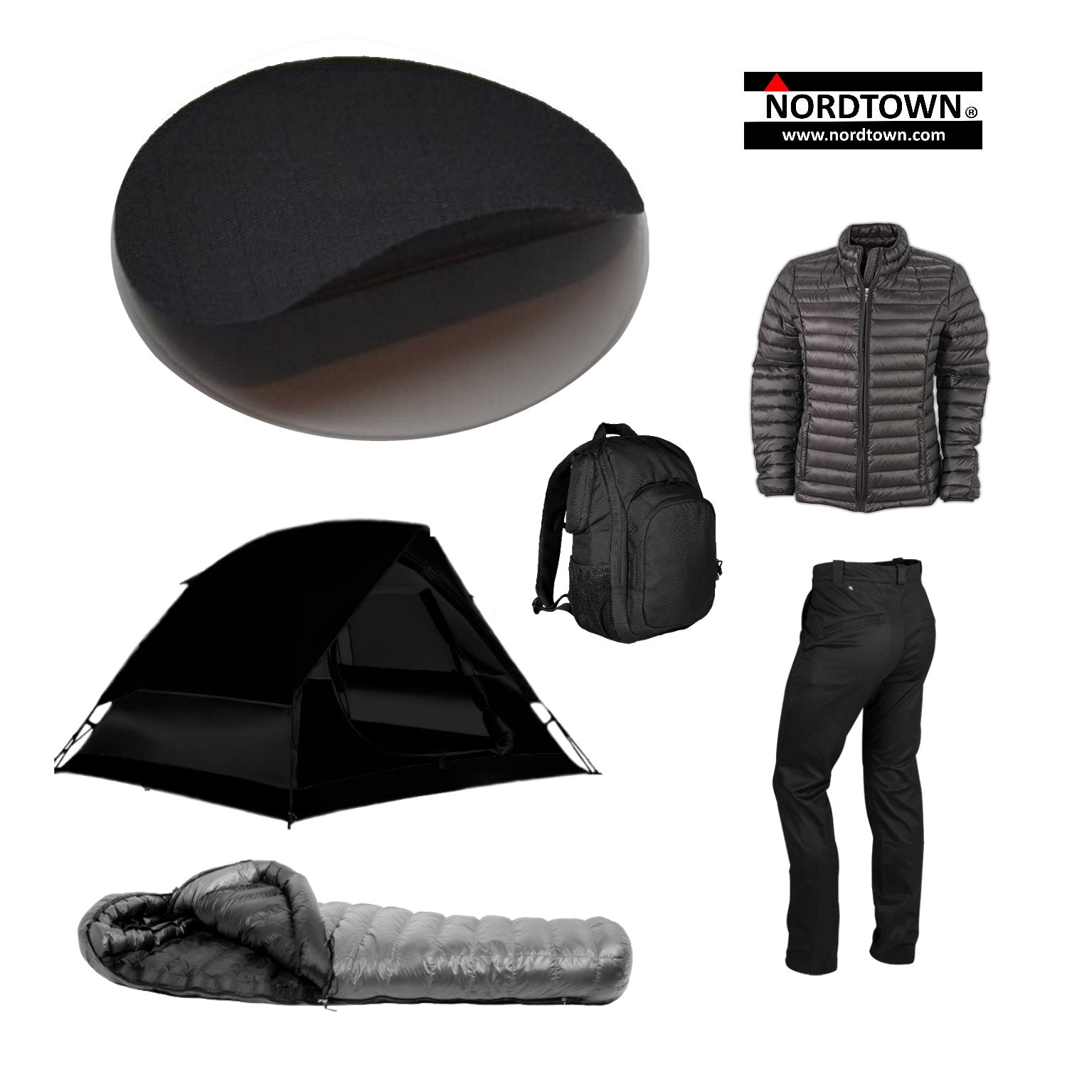 Puffer Jacket Repair (GREY) | Self-Adhesive, Pre-Cut Patches, Soft, Waterproof, Tear-Resistant Rip-Stop Nylon Fabric (11 Pieces)